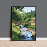 Edale Village, Peak District Travel Poster Wall Art, Travel Print of Peak District, Derbyshire, English Countryside NQ Media Designs
