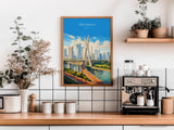 Sao Paulo Travel Poster, Travel Print of Sao Paulo, Brazil City Poster, Sao Paulo Wall Art Lovers Gift, Brazil Art Gift NQ Media Designs