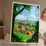 Chichester Travel Print Wall Art, West Sussex Travel Poster, English Countryside Art Gift, Wall Art Print NQ Media Designs