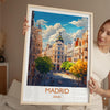 Madrid Travel Wall Art, Spain Print, Madrid Art Gift, Traveller Gift Art Poster, Holiday Gift