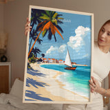 Zanzibar Travel Poster, Travel Print of Zanzibar, Indian Ocean Island Art, Zanzibar Wall Art Gift, NQ Media Designs