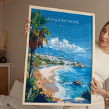 La Cala de Mijas Travel Print, Travel Poster of La Cala de Mijas, Spain, Malaga Gift, Spain Gift Art, Wall Art Print NQ Media Designs