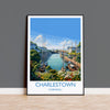 Charlestown Travel Print, Travel Poster of Charlestown, England, Cornwall Art, Charlestown Art Lovers Gift, Wall Art Print