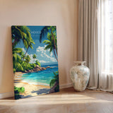 Mexico Travel Poster Wall Art, Travel Print of Mexico, Mexico Coast Art Gift, Mexico Art Lovers Gift, NQ Media Designs