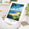 Mudeford Travel Print, Travel Poster of Mudeford, England, Mudeford Beach Christchurch, Dorset Coast Art, Dorset Gift, Wall Art Print