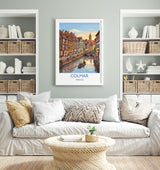 Colmar France Travel Poster, Alsace Village Wall Art, Little Venice Canal Print, Colourful Houses Illustration, Europe Decor