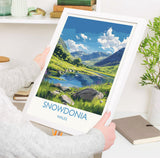 Snowdonia Travel Poster, Snowdonia Travel Print, Wales, Welsh Art, Snowdonia Gift, Wall Art Print NQ Media Designs