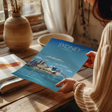 Sydney Travel Poster, Travel Print of Sydney, Sydney Harbour Bridge, Sydney Opera House, Australia Travel Art Lovers Gift NQ Media Designs