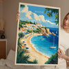 Rhodes Travel Poster, Travel Print of Rhodes, Greece Gift, Greek Islands Art Lovers Gift, Rhodes Wall Art Print