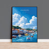 Falmouth Travel Poster, Travel Print of Falmouth, England, Cornwall Art, Falmouth Art Lovers Gift, Wall Art Print