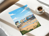 Tenby Travel Print Wall Art, Tenby Travel Poster, Wales, Pembrokeshire Coast, Welsh Art Gift, Wall Art Print NQ Media Designs
