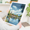 Marlow Travel Print Wall Art, Travel Poster of Marlow, England, Buckinghamshire Art Lovers Gift, Travel Art Gift