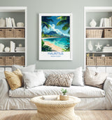 Mauritius Travel Print, Travel Poster of Mauritius, Indian Ocean Island Art, Mauritius Wall Art Gift, NQ Media Designs