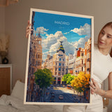 Madrid Travel Poster, Travel Print of Madrid , Spain Poster, Madrid Wall Art Lovers Gift, Spain Art Gift NQ Media Designs