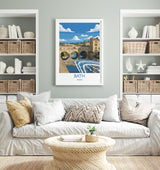Bath Travel Print, Travel Poster of Bath, England, Cotswolds Art, Bath Gift, Avon Wall Art Print NQ Media Designs