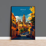 Seville Travel Poster, Travel Print of Seville, Spain Poster, Seville Wall Art Lovers Gift, Spain Art Gift NQ Media Designs