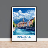 Innsbruck Poster, Travel Print of Innsbruck, Austria, Innsbruck Art Gift, Travel Europe Gift NQ Media Designs