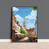 Chichester Travel Print Wall Art, West Sussex Travel Poster, English Countryside Art Gift, Wall Art Print NQ Media Designs