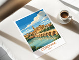 Cordoba Spain Print, Mezquita Wall Art with Border, Andalusia Poster, Spain Travel Print, Cordoba Gift Print