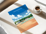 Saundersfoot Travel Poster - Vibrant Coastal Artwork | Pembrokeshire Coast Art Print NQ Media Designs
