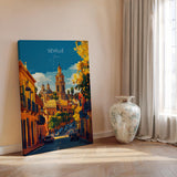 Seville Travel Poster, Travel Print of Seville, Spain Poster, Seville Wall Art Lovers Gift, Spain Art Gift NQ Media Designs
