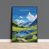 Snowdonia Travel Poster Wall Art, Snowdonia Travel Print, Wales, Welsh Art, Snowdonia Art lovers Gift, Wall Art Print NQ Media Designs