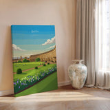 Bath Travel Print, Travel Poster of Bath, England, Cotswolds Art, English City Gift, Avon Wall Art Print NQ Media Designs