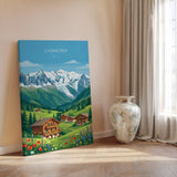 Chamonix Travel Poster Wall Art, Travel Print of Chamonix, French Alps Summer Art Lovers Gift, Wall Art Print NQ Media Designs