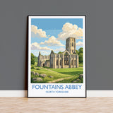 Fountains Abbey Travel Print | Studley Royal, Yorkshire Wall Art