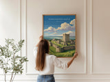 Portchester Castle Poster, Hampshire Wall Art, Norman Castle Print, England Travel Poster, Portchester Gift
