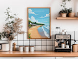 Saundersfoot Travel Poster – Pembrokeshire Coast Art | Welsh Coastal Print Wall Art NQ Media Designs