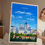 Madrid Travel Poster, Travel Print of Madrid , Spain Poster, Madrid Wall Art Lovers Gift, Spain Art Gift NQ Media Designs