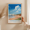 Hunstanton Beach Travel Print, Travel Poster of Hunstanton Beach, Norfolk, England, Norfolk Art, Norfolk Gift, Wall Art Print