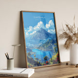 Guatemala Travel Poster, Travel Print of Guatemala, Central America Poster, Guatemala Wall Art Lovers Gift NQ Media Designs