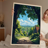 Berkshire Travel Print Wall Art, Berkshire Travel Poster, English Countryside Art Gift, Wall Art Print NQ Media Designs
