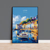 Looe Travel Poster, Travel Print of Looe, England, Cornwall Art, Looe Art Lovers Gift, Wall Art Print NQ Media Designs