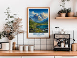 Kebnekaise Sweden Travel Poster, Swedish Lapland Mountain Wall Art, Kebnekaise Print, Scandinavian Landscape, Nordic Travel Poster