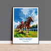Wetherby Travel Poster Wall Art, Travel Print of Wetherby, Yorkshire, England, Wetherby Races Art Lovers Gift, England Art Gift NQ Media Designs