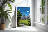 Houston Travel Poster Wall Art Print, Travel Print of Houston, Texas, US City Art Lovers Gift, USA Gift, NQ Media Designs
