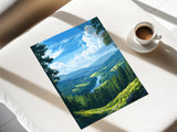 Kielder Forest Travel Print, Travel Poster of Kielder Forest, Kielder Water Reservoir, Kielder Forest Art, Northumberland Gift NQ Media Designs