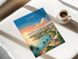 Darwin Australia Travel Print, Darwin Waterfront Wall Art, Northern Territory Poster, Tropical Cityscape Illustration, Australia Art Decor