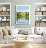Nottingham University Travel Print, University of Nottingham Wall Art, Historic UK University Illustration, Nottingham Poster Gift