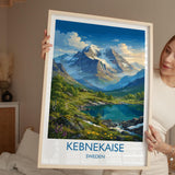 Kebnekaise Sweden Travel Poster, Swedish Lapland Mountain Wall Art, Kebnekaise Print, Scandinavian Landscape, Nordic Travel Poster
