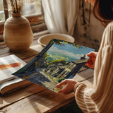 Skipton Travel Poster Wall Art, Travel Print of Skipton, Skipton Art Print, North Yorkshire Wall Print, Yorkshire Art Lovers Gift NQ Media Designs