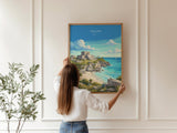 Tulum Mexico Poster, Mayan Ruins Wall Art, Caribbean Print, Mexico Travel Poster, Tulum Gift