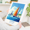 Cowes Travel Print Wall Art, Travel Poster of Cowes, Cowes Gift, Cowes Art, Sailing Art, Isle of Wight Gift,