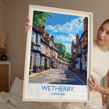 Wetherby Travel Poster Wall Art, Travel Print of Wetherby, Yorkshire, England, Wetherby Art Lovers Gift, England Gift NQ Media Designs