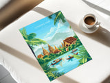 Chiang Mai Travel Poster, Travel Print of Chiang Mai, Thailand, Chiang Mai Art Lovers Gift, Wall Art Print