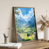 Andorra Travel Print, Travel Poster of Andorra, Europe, Andorra Wall Art Gift, Pyrenees Mountains Wall Decor Gift
