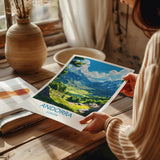 Andorra Travel Poster, Travel Print of Andorra, Europe, Andorra Wall Art Gift, Pyrenees Mountains Wall Decor Gift NQ Media Designs
